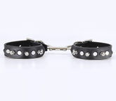 Love In Leather Spiked Leather Bondage Wrist Cuffs - Default Title - Cuffs And Restraints